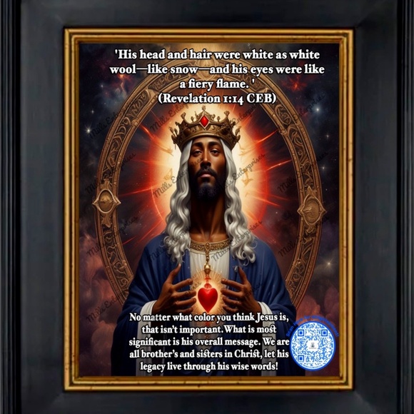 Black Jesus Christian Home Decor Art Print Inspirational Black Jesus Artistic - Picture 1 of 4